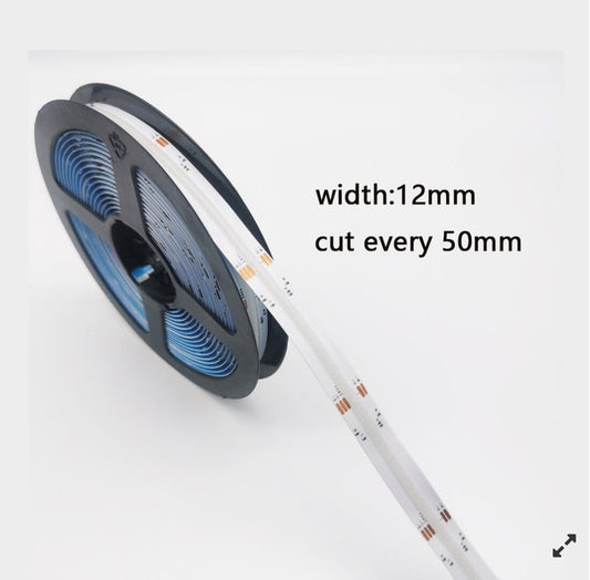 NEXLED RGBW COB LED Strip Light ,16W/M, 24V, RGB + 3000K,CRI>90, 12mm PCB, 5M Roll (UL Listed)