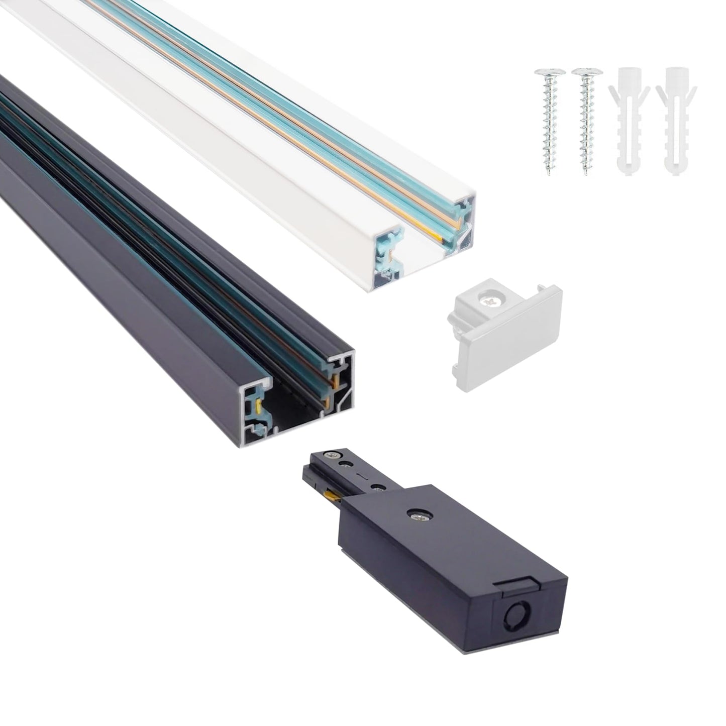 Votatec H-Track Power Feed & End Cap Kit - White or Black