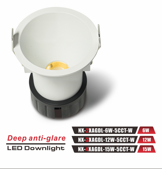 2" Deep Anti-Glare LED Downlight 6W 5CCT (NX-2XAGDL-6W-5CCT-W)