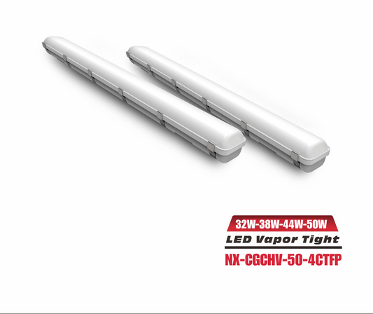 4 ft LED Vapor Tight Fixture, IP66 / NEMA 4X – 4CCT, Wattage-Select (NX-CGCHV-50-4CTFP)