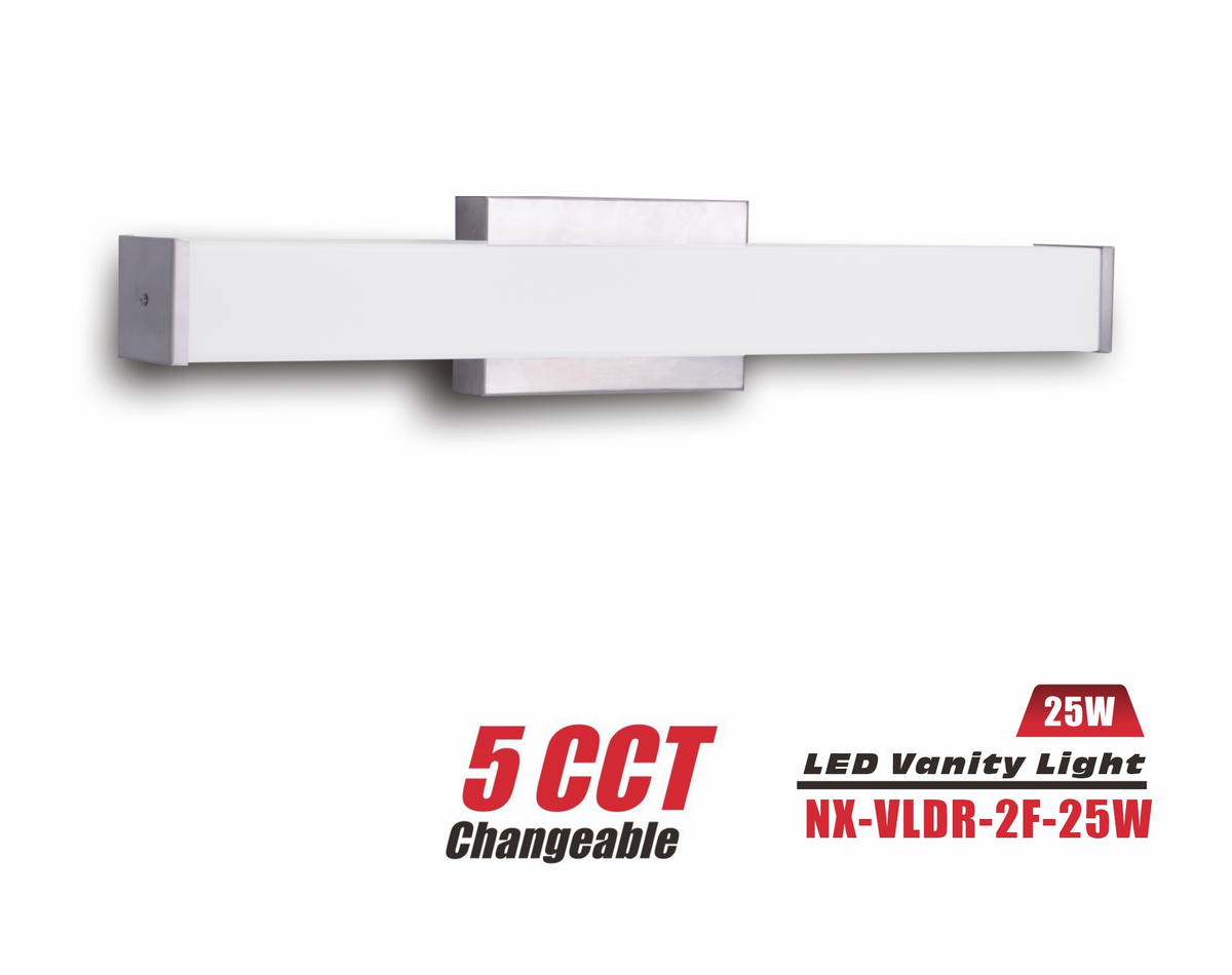 LED Rectangular Vanity Light-25W-2FT-5CCT (NX-VLDR-2F-25W)