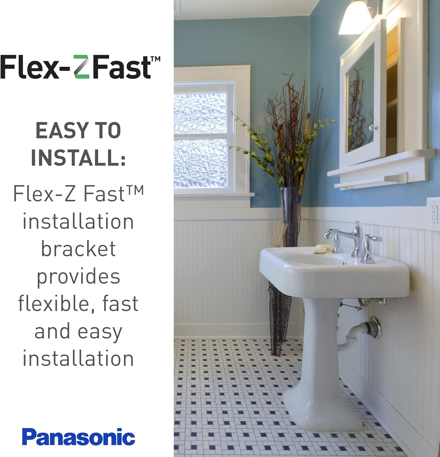 Panasonic WhisperCeiling DC Bathroom Fan FV-0511VQ1 — 50/80/100 CFM
