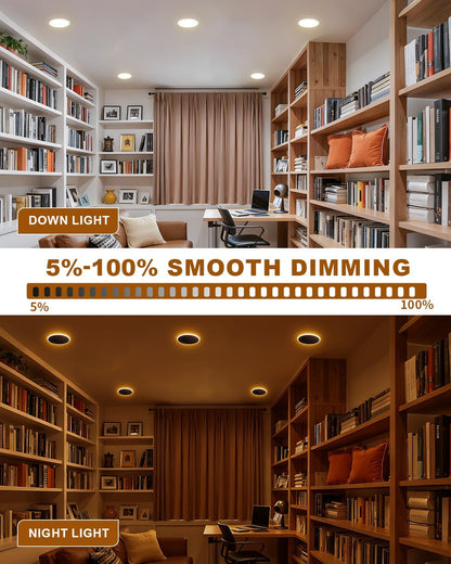 Votatec 6" Night Light LED Pot Light -5CCT + 2200K Night Light Mode
