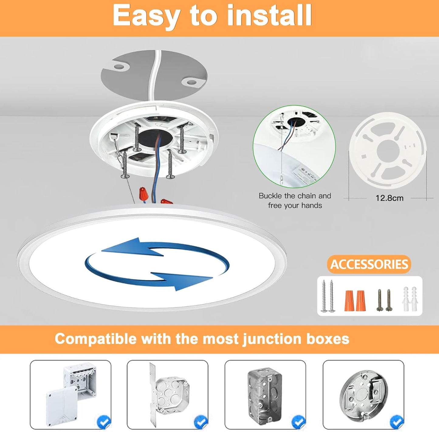 Dimmable ETL LED Flush Mount Round Panel Light