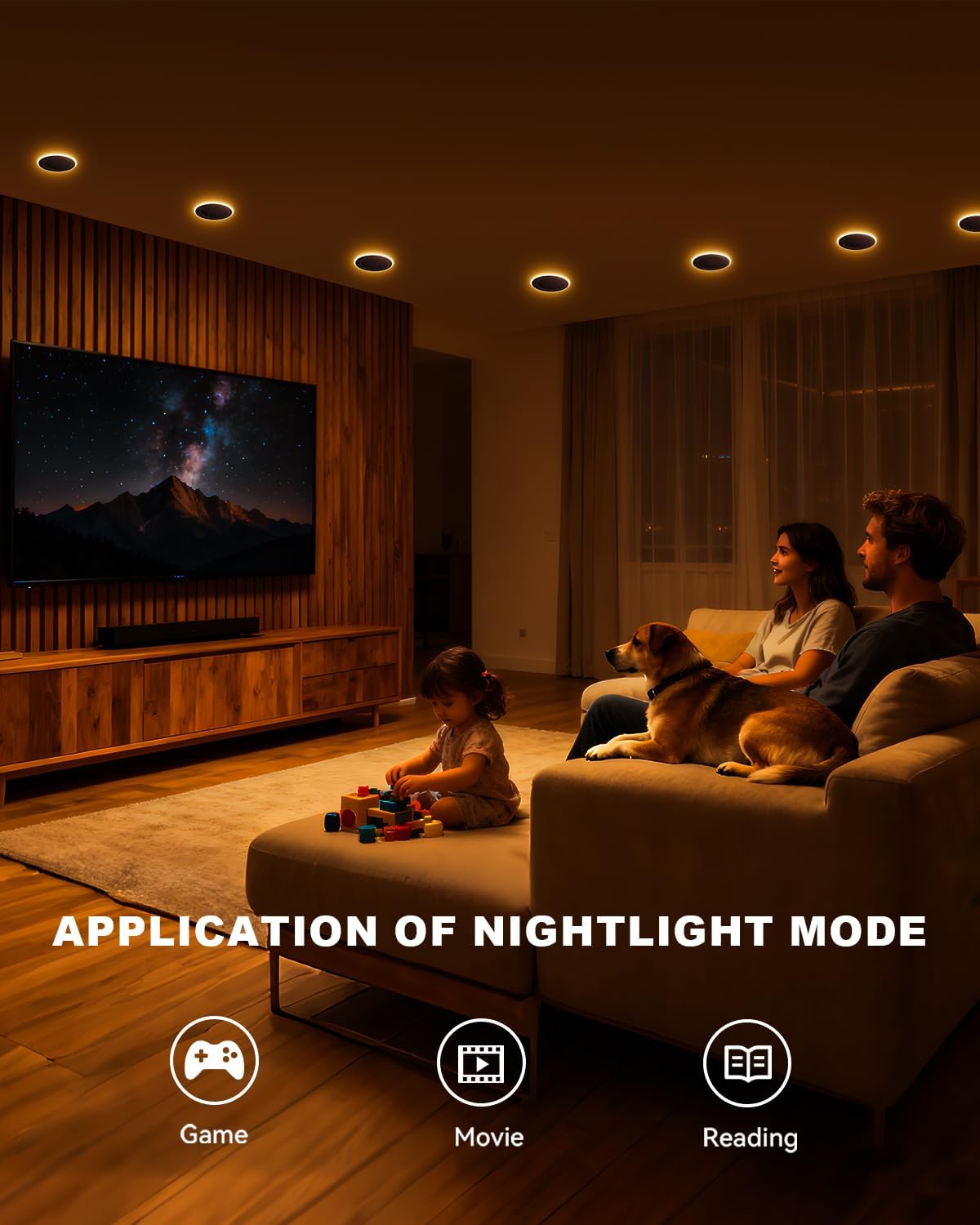 Votatec 6" Night Light LED Pot Light — 5CCT + 2200K Night Light Mode