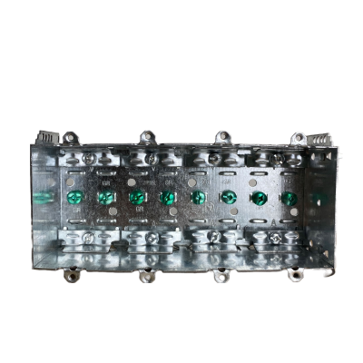 2104-LLE4 Four Gang Metal Device Box with Clamps