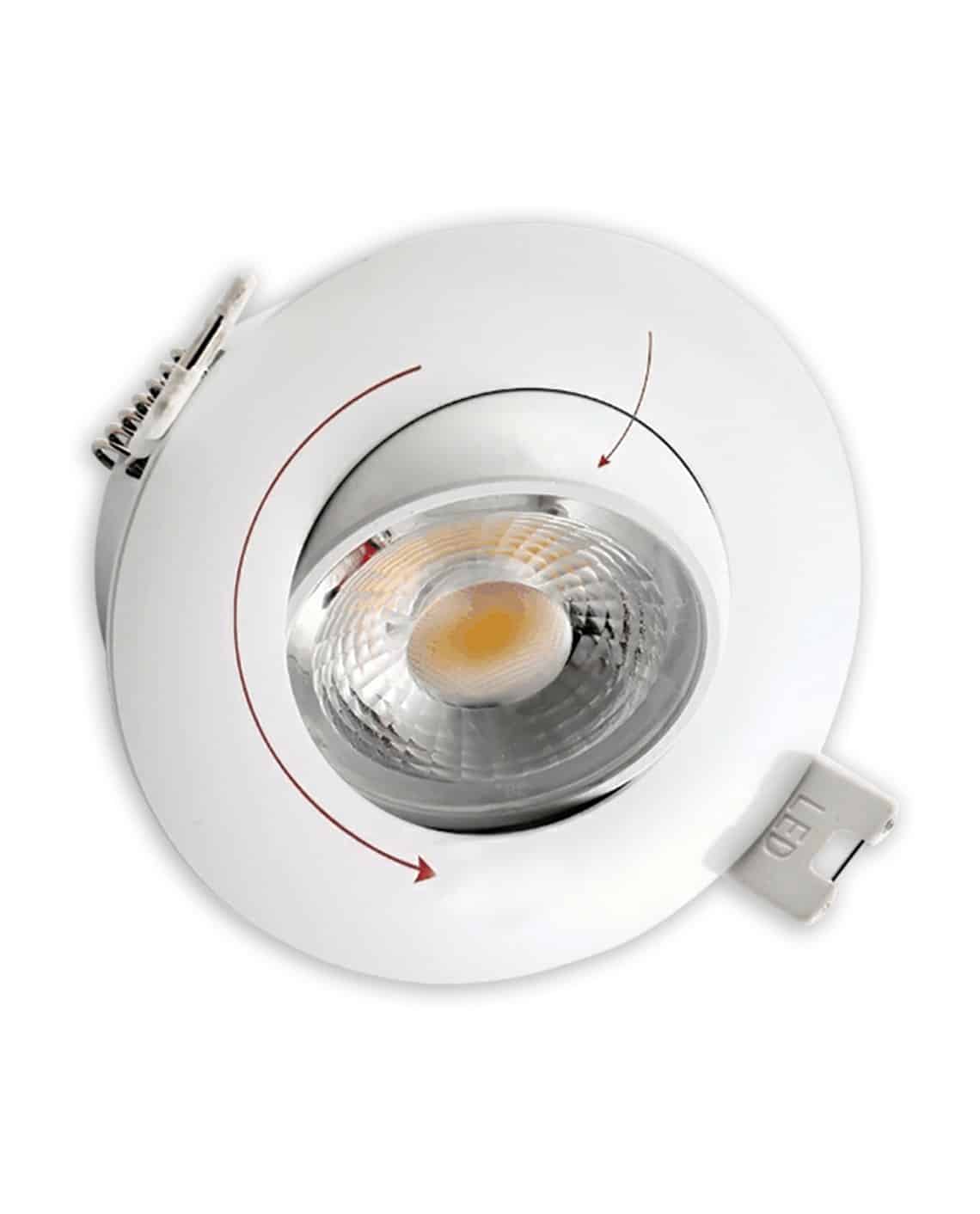 Votatec 4" Eyeball LED Pot Light 5-CCT, 360° Rotation, COB (White/Black)
