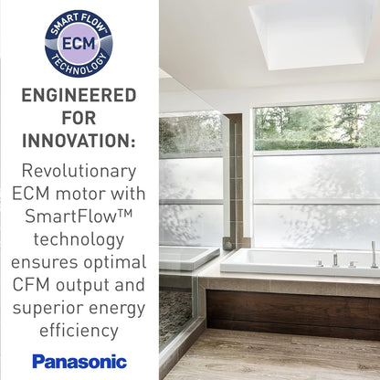Panasonic WhisperCeiling DC Bathroom Fan FV-0511VQ1 — 50/80/100 CFM
