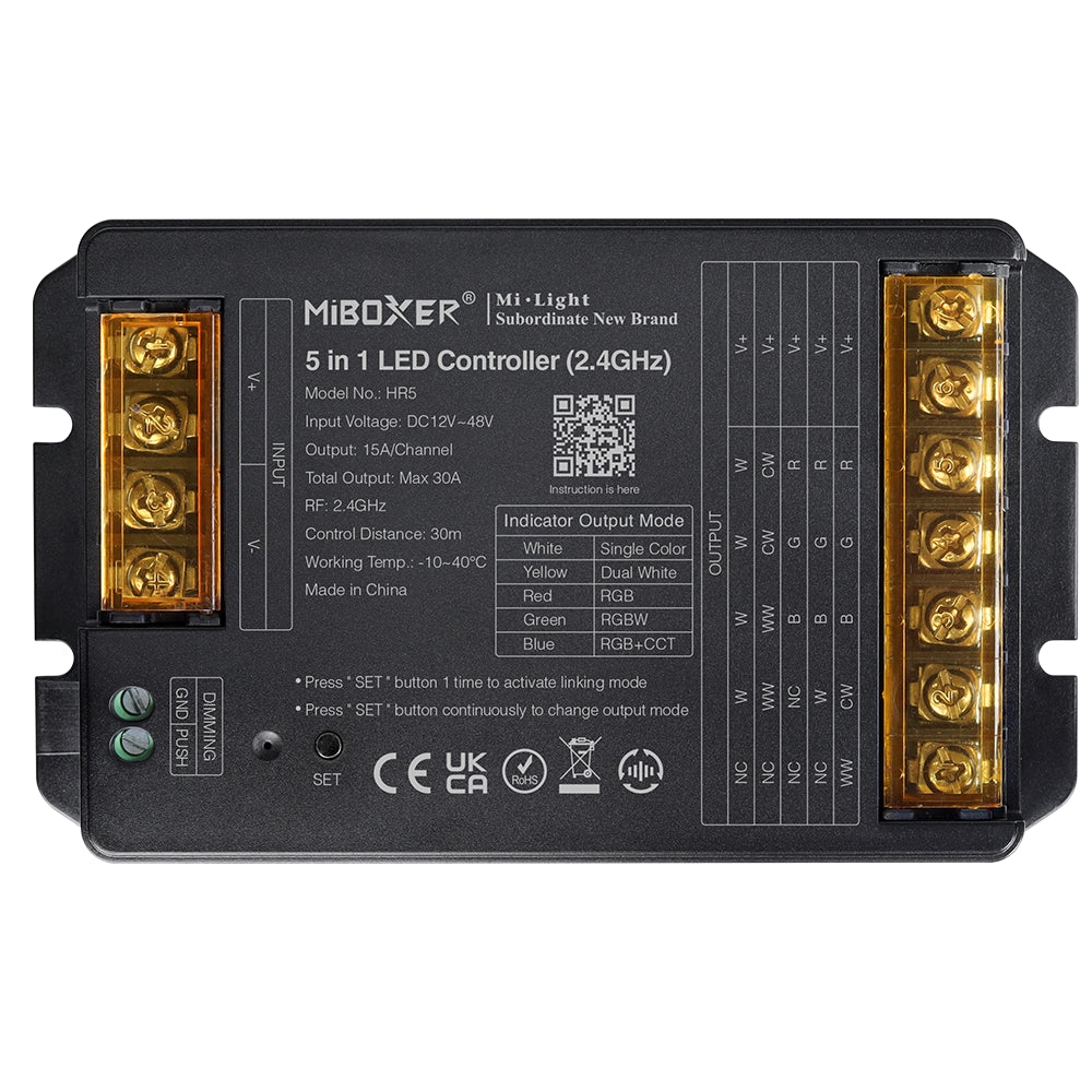HR5 5-in-1 LED controller, 2.4GHz, 30A