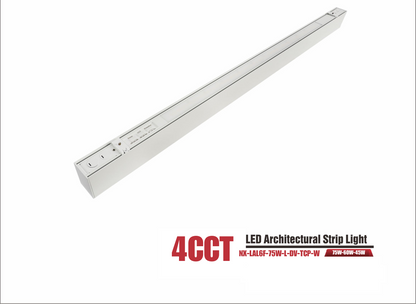 6 ft LED Architectural Linear Light – Up/Down Adjustable, White (NX-LAL6F-75W-L-DV-TCP-W)