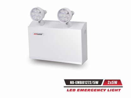 Steel Emergency Battery Pack Unit, 12V 72W (30 min), 2x5W Heads-NX-EMBU1272/5W