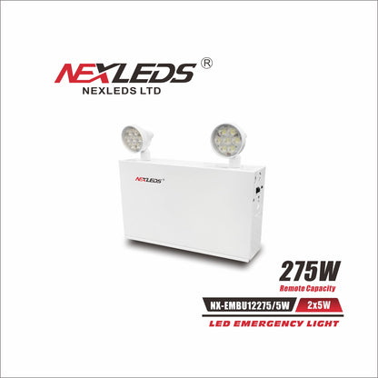 Steel Emergency Battery Unit, 12V 275W (30 min), 2x5W Heads- NX-EMBU12275/5W