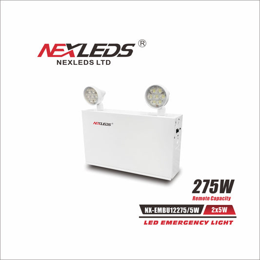 Steel Emergency Battery Unit, 12V 275W (30 min), 2x5W Heads- NX-EMBU12275/5W