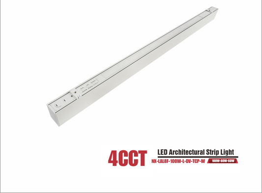 8 ft LED Architectural Linear Light  Up/Down Adjustable, White (NX-LAL8F-100W-L-DV-TCP-W)