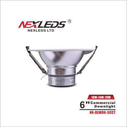 6" Commercial LED Downlight, Wattage-Select-NX-DLWR6-5CCT