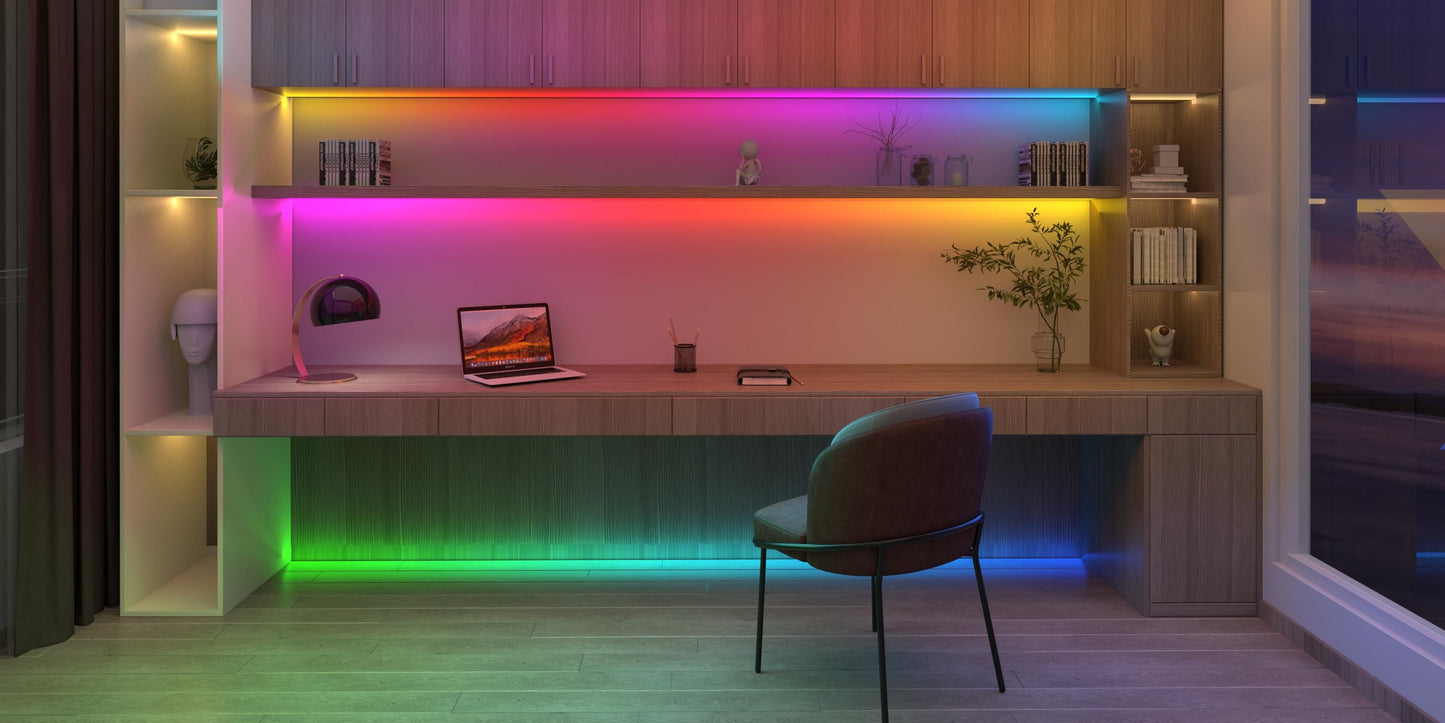 RGBIC LED COB Strip Light, ADDRESSABLE, CHASE SERIES, 16W/M RGBW, 24V, 5M Roll (UL Listed)