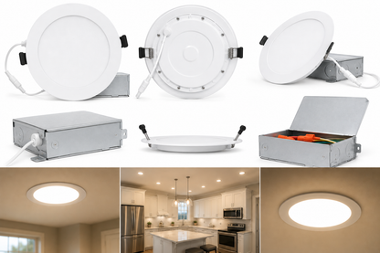 Votatec 6" Slim LED Pot Light-100-347V, 5CCT Adjustable