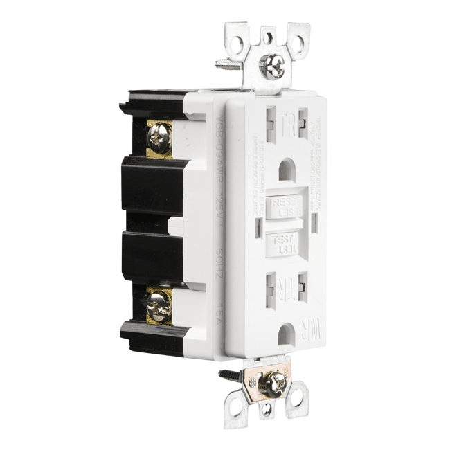 15A GFCI Outlet Tamper-Resistant, Self-Test, LED Indicator