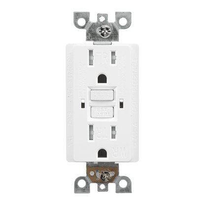 15A GFCI Outlet Tamper-Resistant, Self-Test, LED Indicator