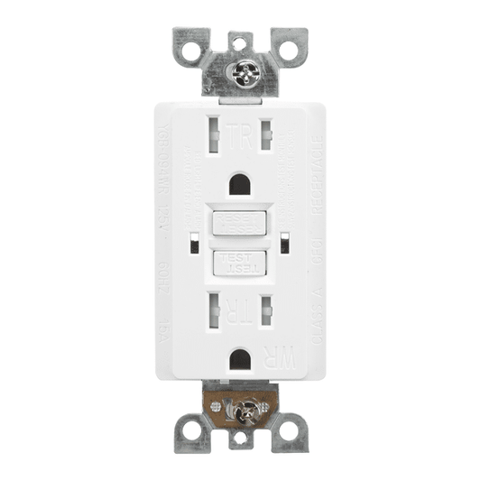 15A GFCI Outlet Tamper-Resistant, Self-Test, LED Indicator