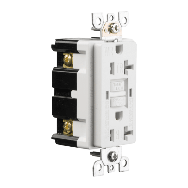 20A GFCI Outlet — Tamper-Resistant, Self-Test, LED Indicator