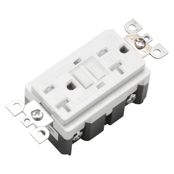 20A GFCI Outlet — Tamper-Resistant, Self-Test, LED Indicator