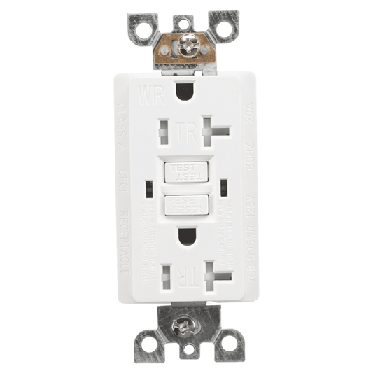 20A GFCI Outlet — Tamper-Resistant, Self-Test, LED Indicator