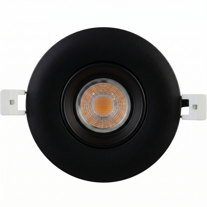 Votatec Encastré DEL orientable 4 po 5-CCT, rotation de 360°, COB (blanc/noir)