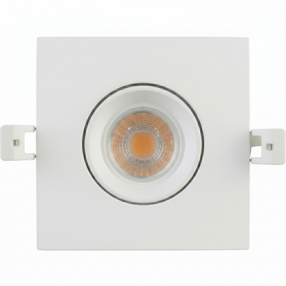 Votatec Encastré LED Gimbal 3" 5CCT Ajustable, Gradable (Blanc/Noir/Carré)