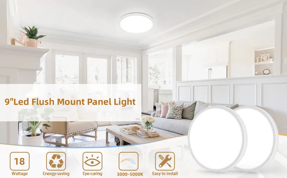 Dimmable ETL LED Flush Mount Round Panel Light