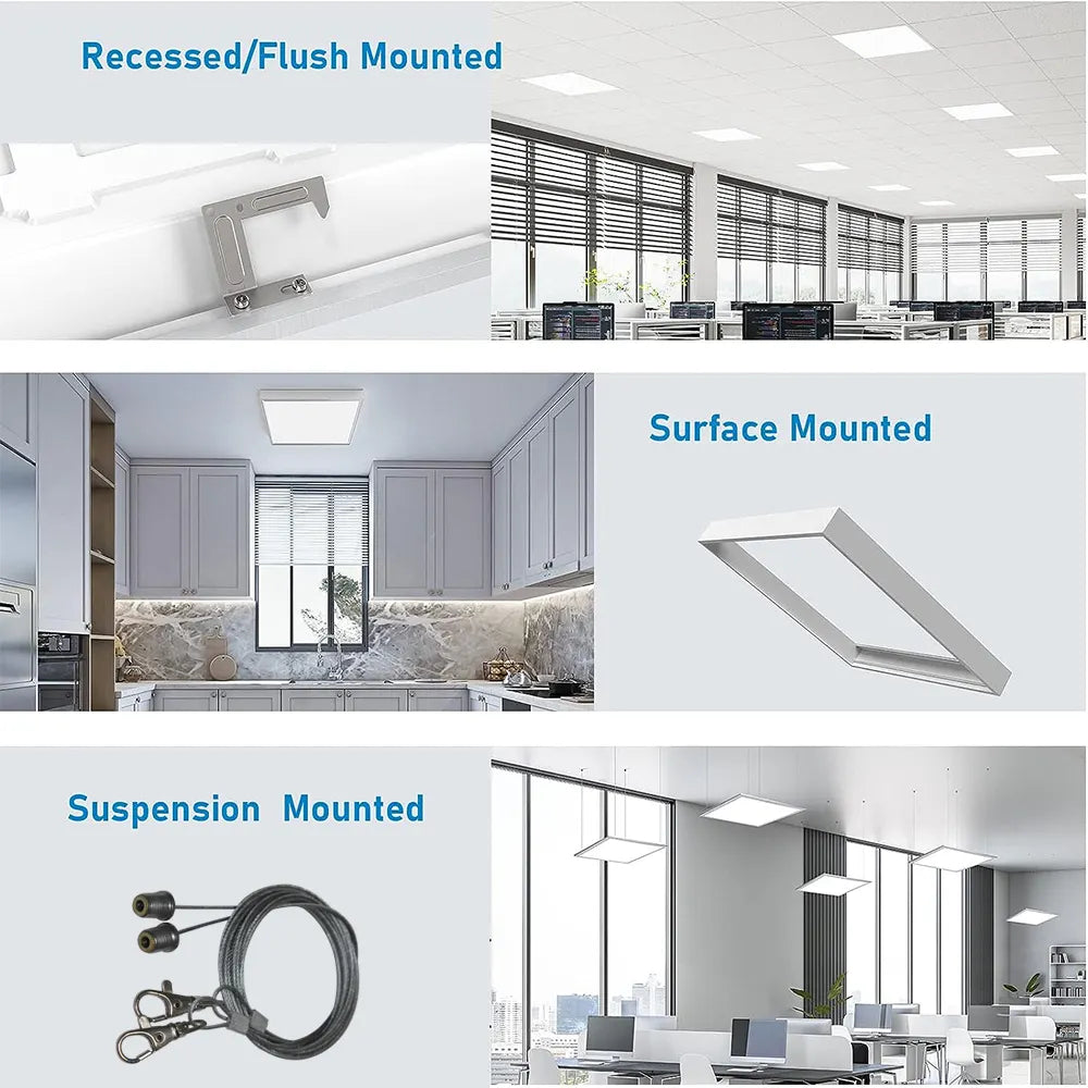 1x4 Backlit LED Panel — Smart Ready, 3CCT, Wattage Adjustable, 120-277V, Dimmable (4 Pack)