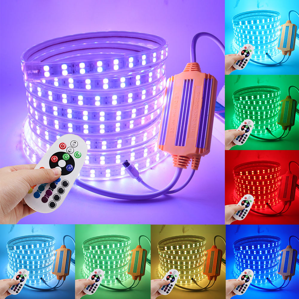110V SMD 5050 LED Strip Light , Waterproof, 25M Roll with Controller