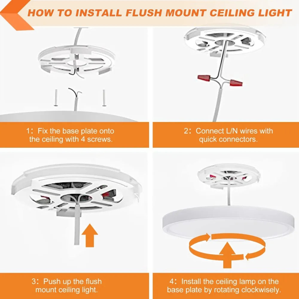Dimmable ETL LED Flush Mount Round Panel Light