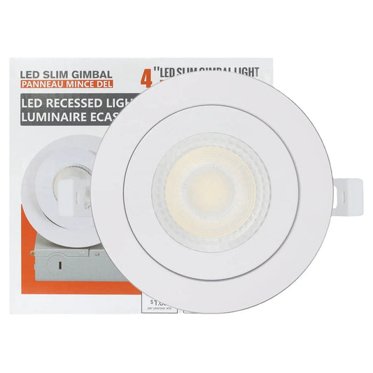 4 inch slim gimbal pot light, 9W, 5CCT