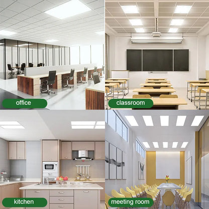 LOT DE 4 PANNEAUX LED 1x4 Rétroéclairés, Compatibles Smart, 3CCT, Puissance Réglable, 120-277V, Intensité Variable, ETL