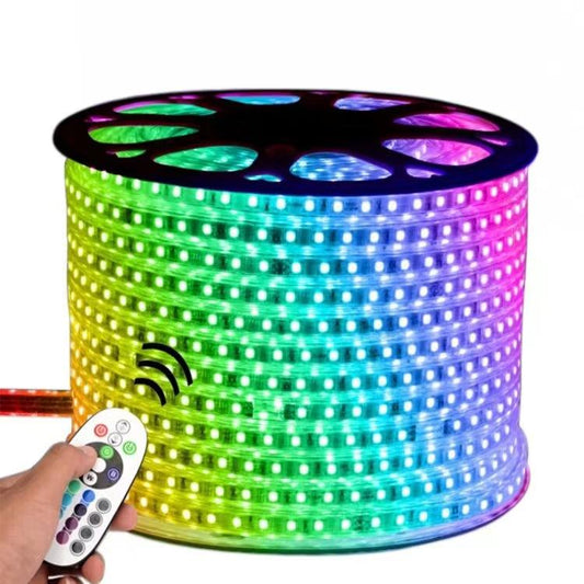 110V SMD 5050 LED Strip Light , Waterproof, 25M Roll with Controller