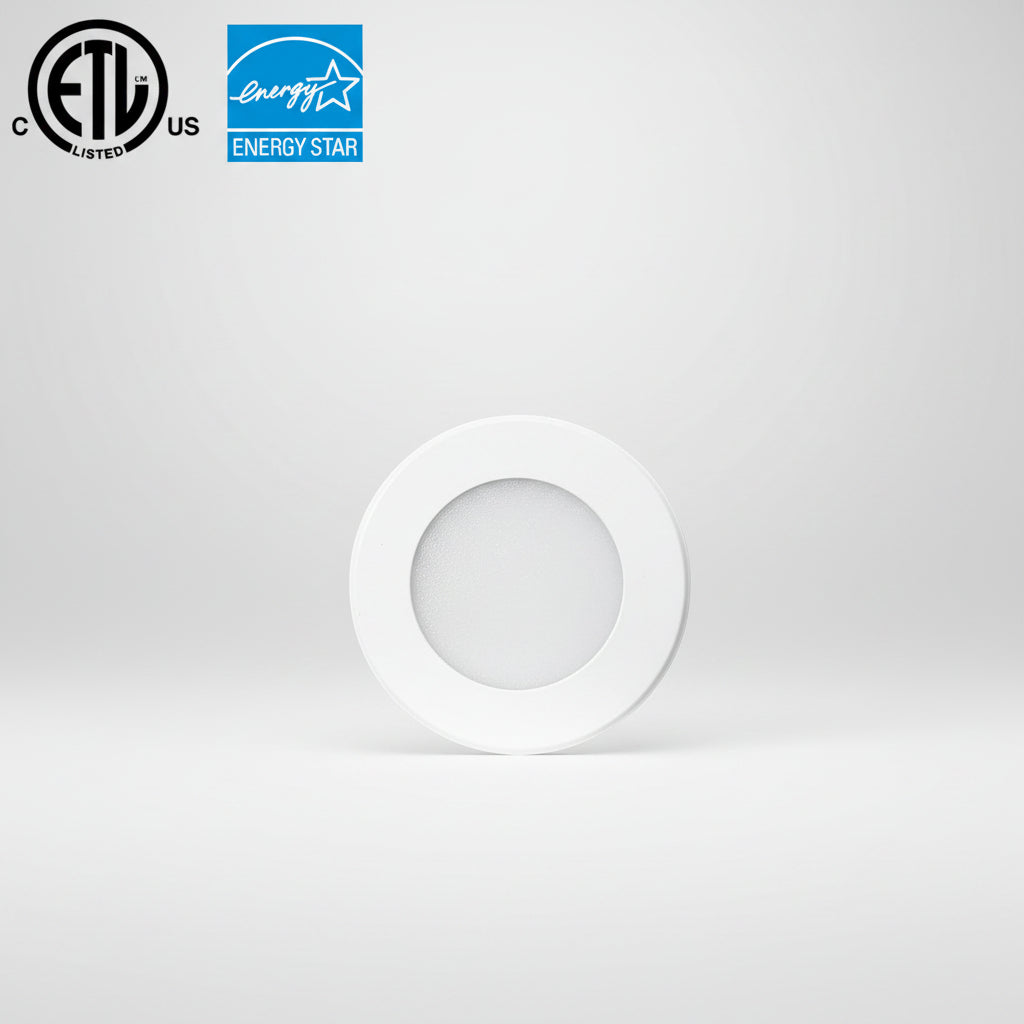 Lighthouse 3CCT 2.5W Recessed Led under cabinet light with 58mm cut out hole.