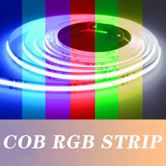 NEXLEDS RGB COB LED strip light, 15W per meter, 24V