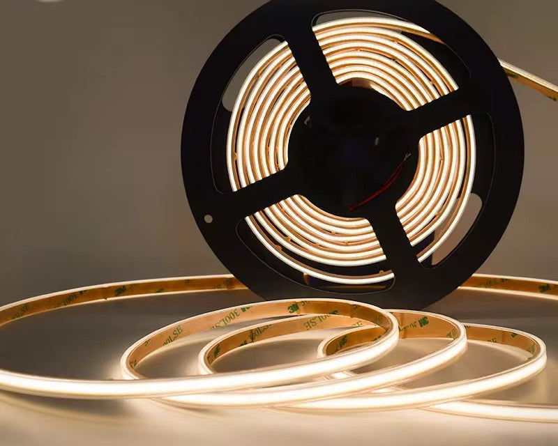 NEXLED COB LED Strip Light ,8W/M, 24V, 840lm/m, Multi IP Rating, 5M Roll (UL Listed)
