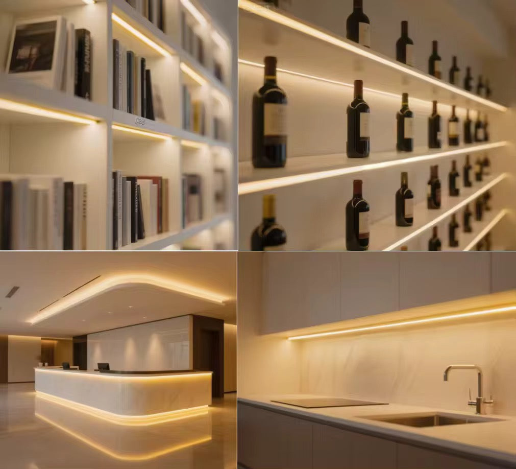 NEXLED COB LED Strip Light ,8W/M, 24V, 840lm/m, Multi IP Rating, 5M Roll (UL Listed)