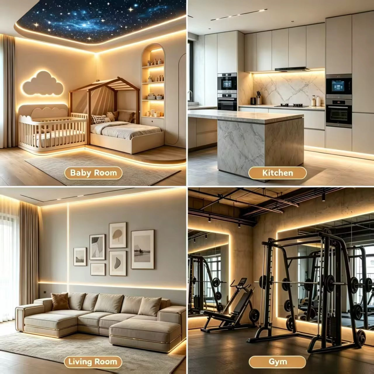 NEXLED COB LED Strip Light ,8W/M, 24V, 840lm/m, Multi IP Rating, 5M Roll (UL Listed)