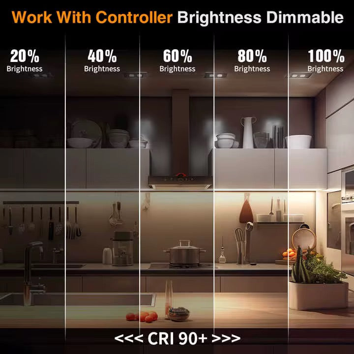 NEXLED COB LED Strip Light ,8W/M, 24V, 840lm/m, Multi IP Rating, 5M Roll (UL Listed)