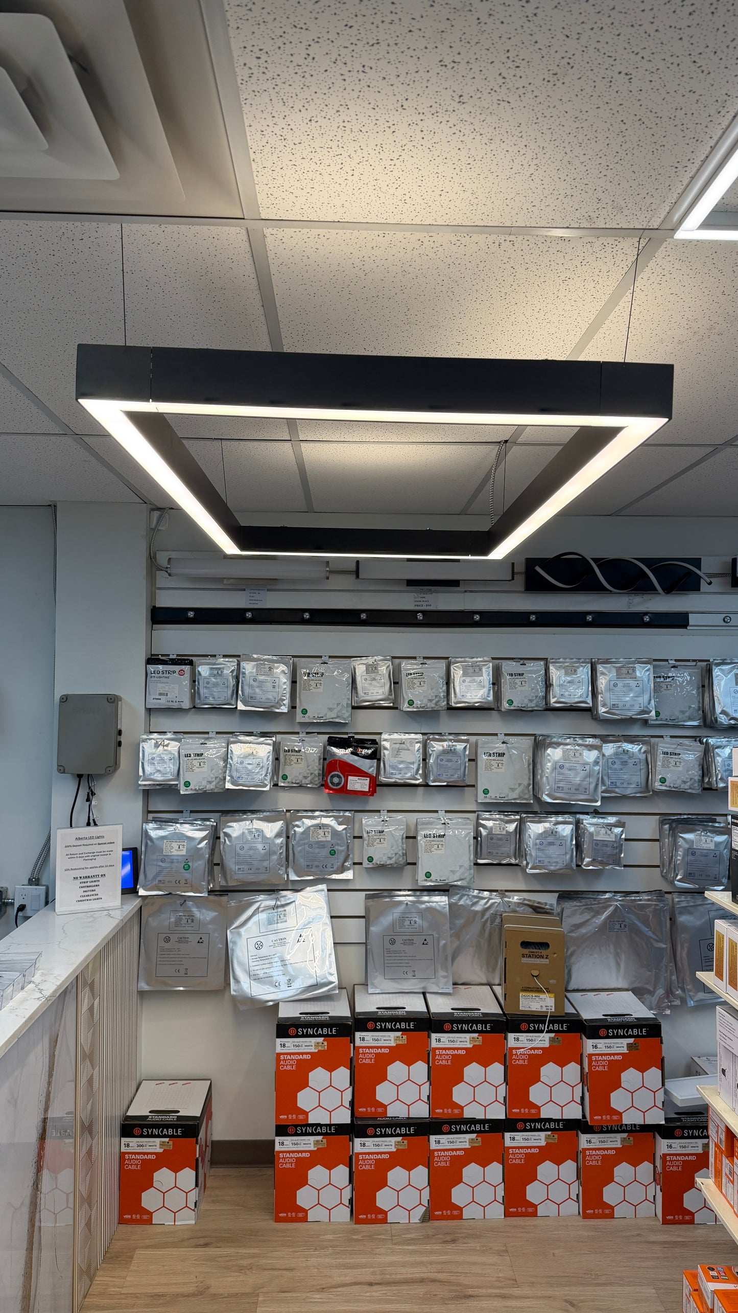 NEXLED LED Architectural Strip Light  4CCT, Selectable Wattage, Linear Suspension (cUL, DLC)