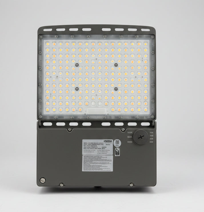 Votatec LED Shoebox Area Light 150W/200W/240W ADJ, Photocell, 3CCT, Type III, IP65