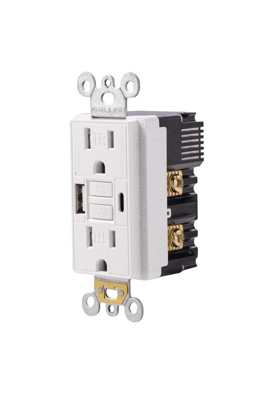 Votatec GFCI outlet with USB charger