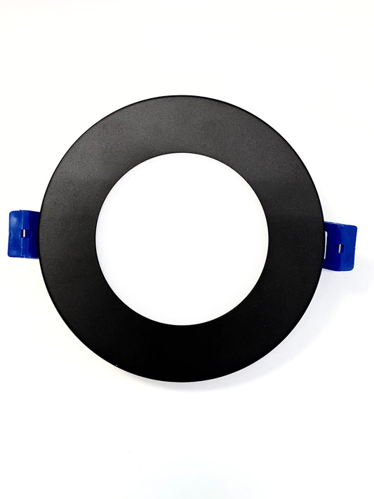 4 inch round slim panel pot light, 9W, black