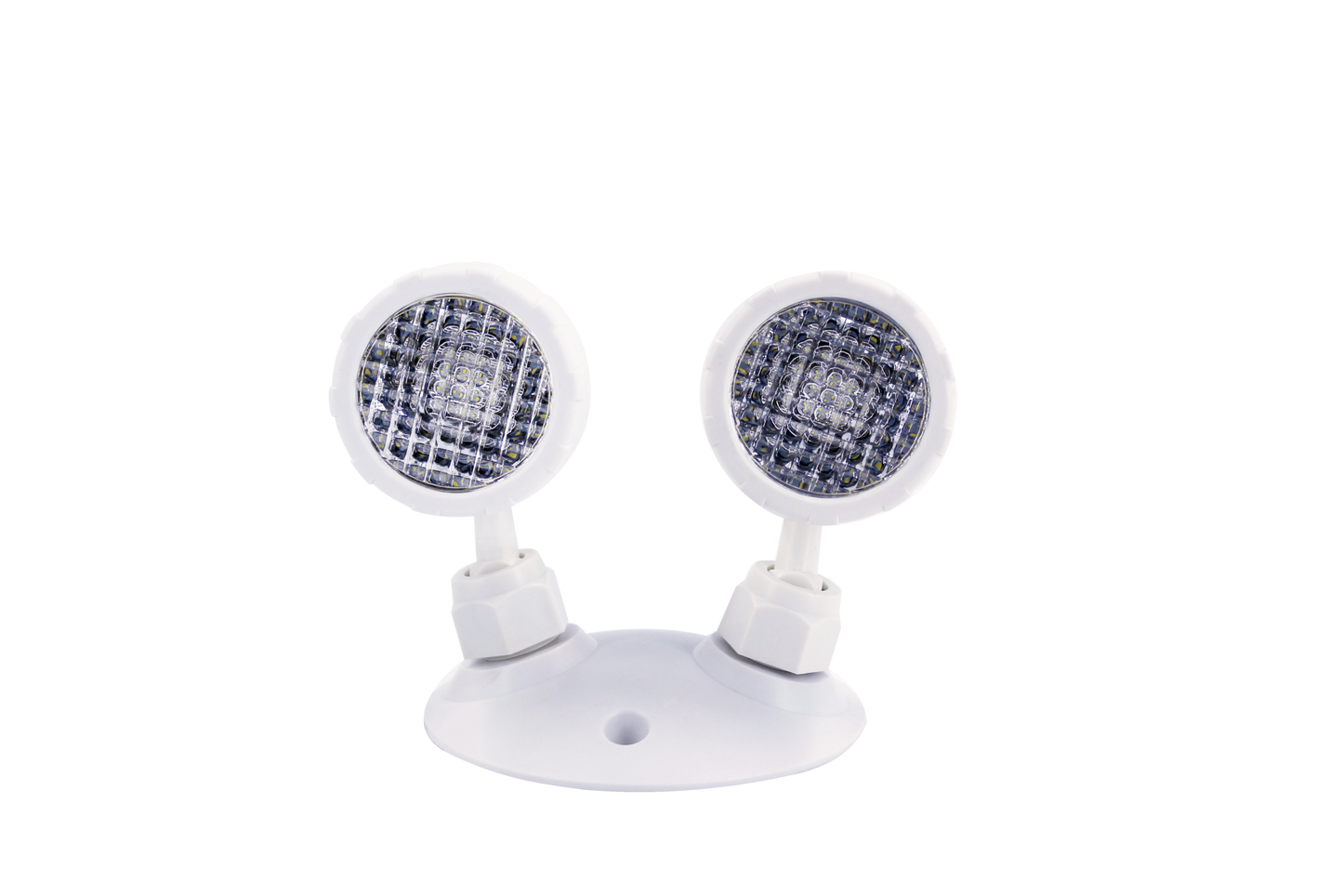 Double remote lamp head for emergency lighting
