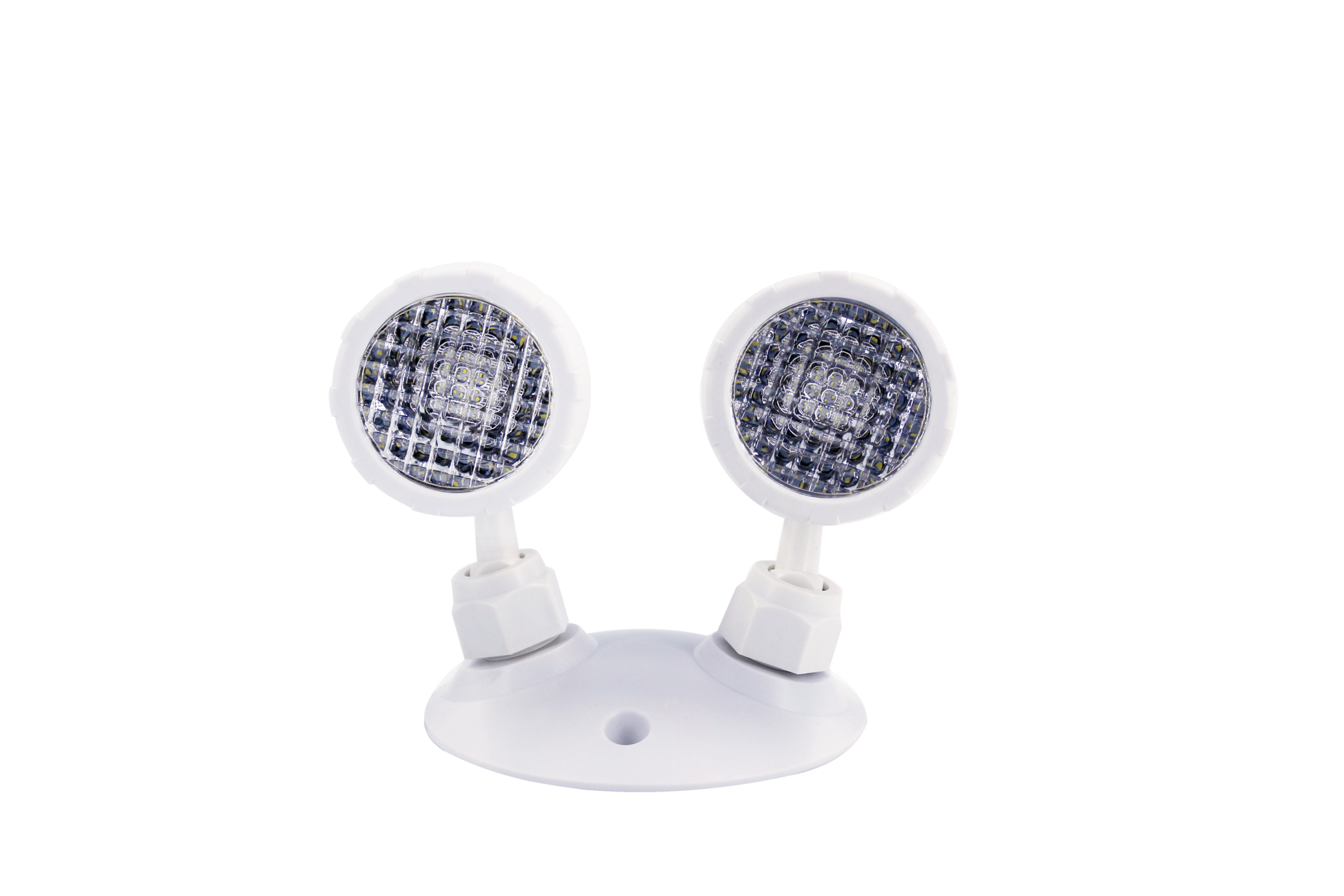 Double remote lamp head for emergency lighting