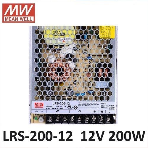 MeanWell 12V LED Driver / Power Supply — UL Certified, Hard Wired