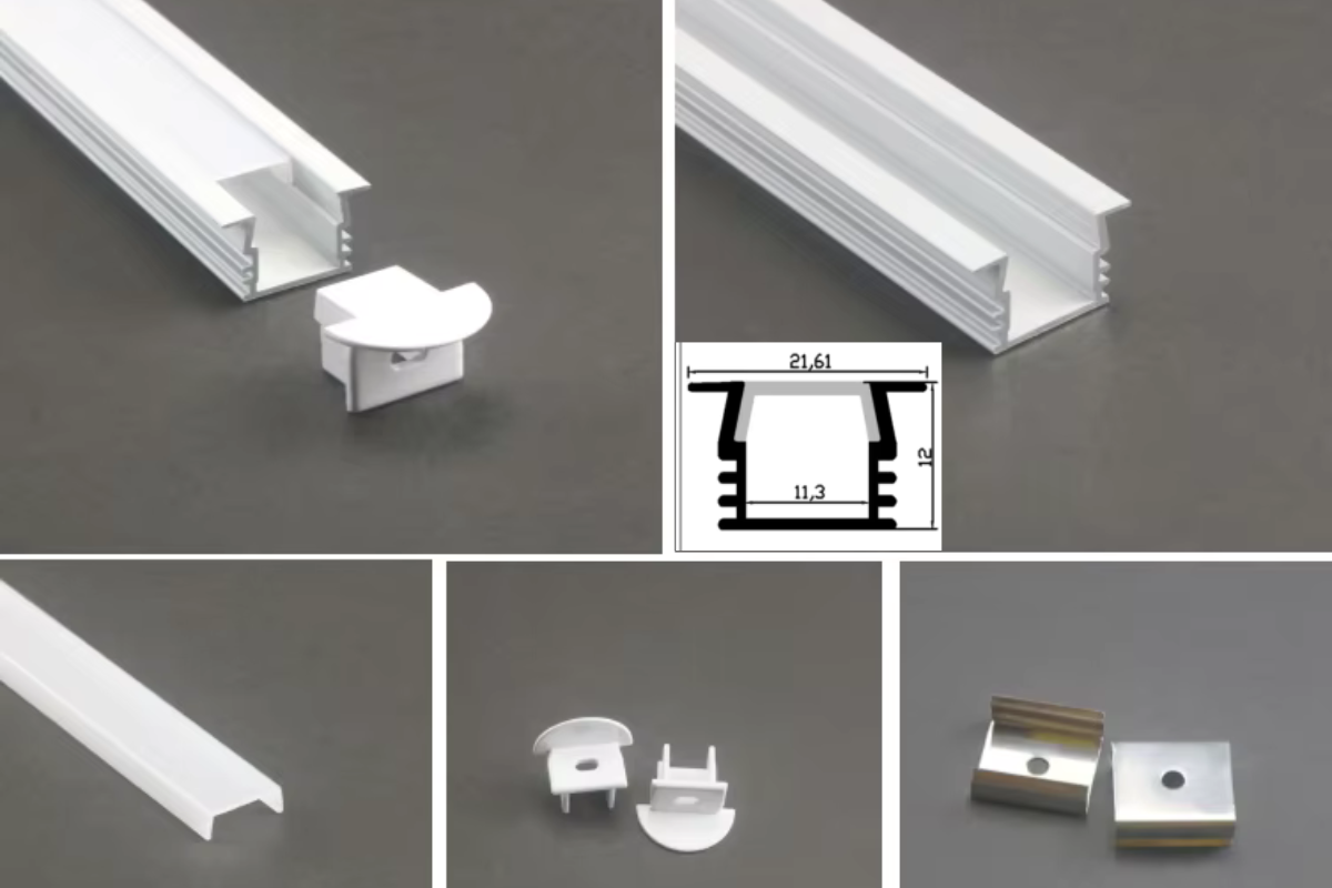 LS-043 deep aluminum U-channel with lip, 2M